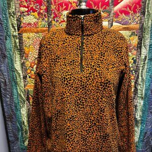 LANDS END Fleece Quarter Zip Top